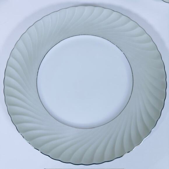 Royal Tettau South Wind Grey Green 4 Salad Plate Gray/Green Border Swirled VTG - Picture 2 of 11